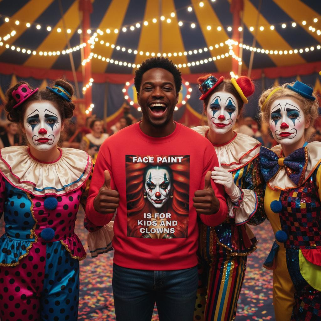 Clown Makeup Sweatshirt